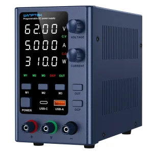 WANPTEK BENCH DC ADJUSTABLE POWER SUPPLY 62V 5A LAB REPAIR DIY DESIGN SCHOOL BATTERY CHARGING ELECTROPLATE EPS6205