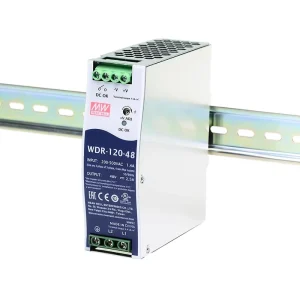 WDR-120-48 120W 48V 2.5A IP67 Waterproof DIN Rail DC Switching Power Supply, 180-780V Input, Outdoor Use