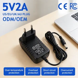 Wall mounted 5V2A Power Adapters AC DC 5V2000mA 10W Power Supply 5V2A Switching Power Adapter for Routers