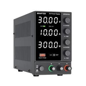 Wanptek DPS3010U 30V 10A Adjustable DC Power Supply 300W with USB Fast Charge High Precision Lab Source