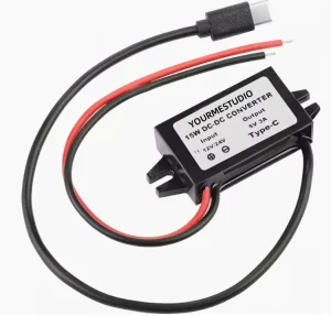 Waterproof 12V 24V to 5V Converter DC-DC Step Down Module Power Adapter With USB Type-C Connector