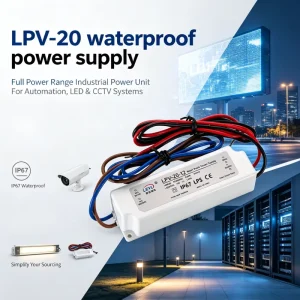 Waterproof LED Power Supply LPV-20 Series 20W 12V 24V 36V 48V IP67 Constant Voltage Driver
