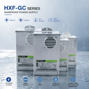 Waterproof Outdoor LED Power Supply 12V 24V 400W AC to DC Switching Power Supply Rainproof LED Driver for Outdoor Lighting