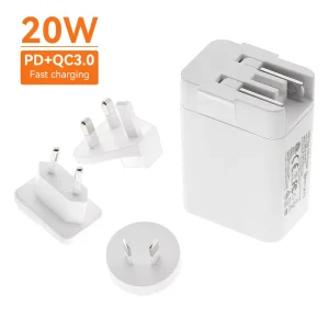 White Colour PD20W Adaptor 20W 30W A+C Interchangeable Chargers with Charging Cable