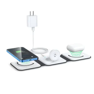Wireless Charger 3 in 1 Magnetic Travel Wireless Charging Station Multiple Devices GaN 3 in 1 Charging Station Adapter Includes