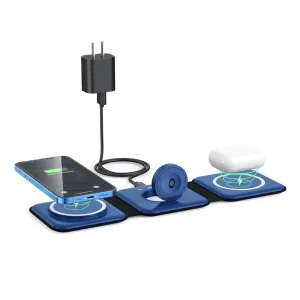 Wireless Charger 3 in 1 Magnetic Travel Wireless Charging Station Multiple Devices GaN 3 in 1 Charging Station Adapter Includes