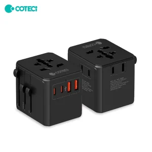 Worldwide 4USB Travel Plug 25W GaN PD 3AC Sockets EU US AU UK World Universal Travel Adapter Charger Power Plug Socket