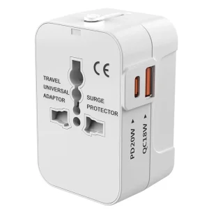 Worldwide International All in One Universal Travel Adaptor Wall AC Power Plug Adapter for USA EU UK AUS Cell Phone Laptop