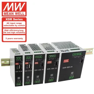 XDR Series 75W 120W 240W 480W 960W Ultra-Slim Industrial DIN Rail Power Supply AC/DC Converter CE