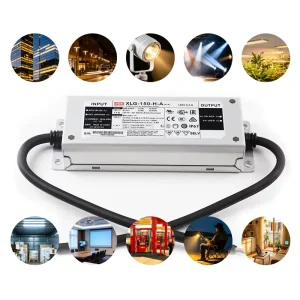 XLG-150-H-A 92% Efficiency IP67 DC 150W Single Adjustable 27-56VDC Constant Power LED Driver Power Supply