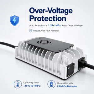 XP70 24V Sealed Waterproof Smart Charger for Drone and Robot Use Customized Appearance Color >550W Output