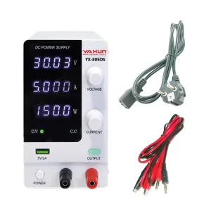 YAXUN YX305DS USB DC Regulated Laboratory Power Supply Adjustable 30V 5A Voltage Regulator Stabilizer Switch Bench Power Source
