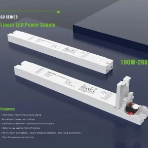 YSD-GD Ultra-Narrow LED Driver 100W/150W/200W 32mm Width IP20 Indoor CE CB BIS ROHS High Efficiency Constant Voltage