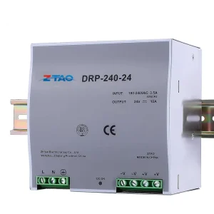 ZTAO Single Output 240W 20A 48V DC DRP 240 24 10A 24V DIN Rail UPS Switching Power Supply CE FCC ROHS 3 Year Warranty