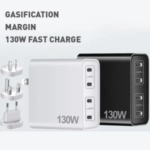 trending product 130W Fast Power Adapter Wall Charger 4 Ports Cable Set EU US UK Plug Super Quick USB Phone accessories